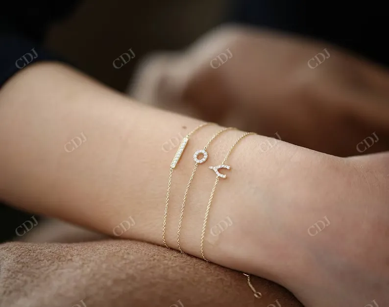 0.08CTW Moissanite Charm Diamond Bracelet