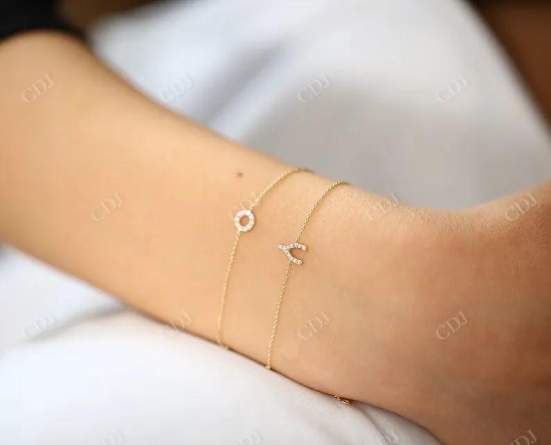 0.08CTW Moissanite Charm Diamond Bracelet