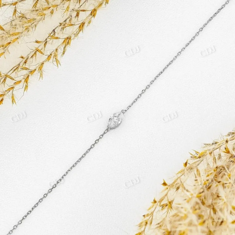 0.15CT Adjustable Drawstring Chain Fancy Shape Natural Diamond Bracelet