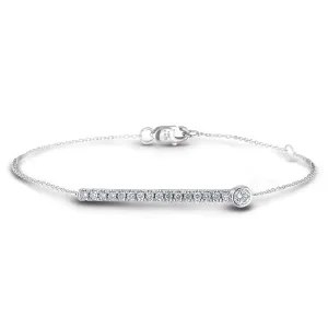 10k White Gold Diamond Bracelet