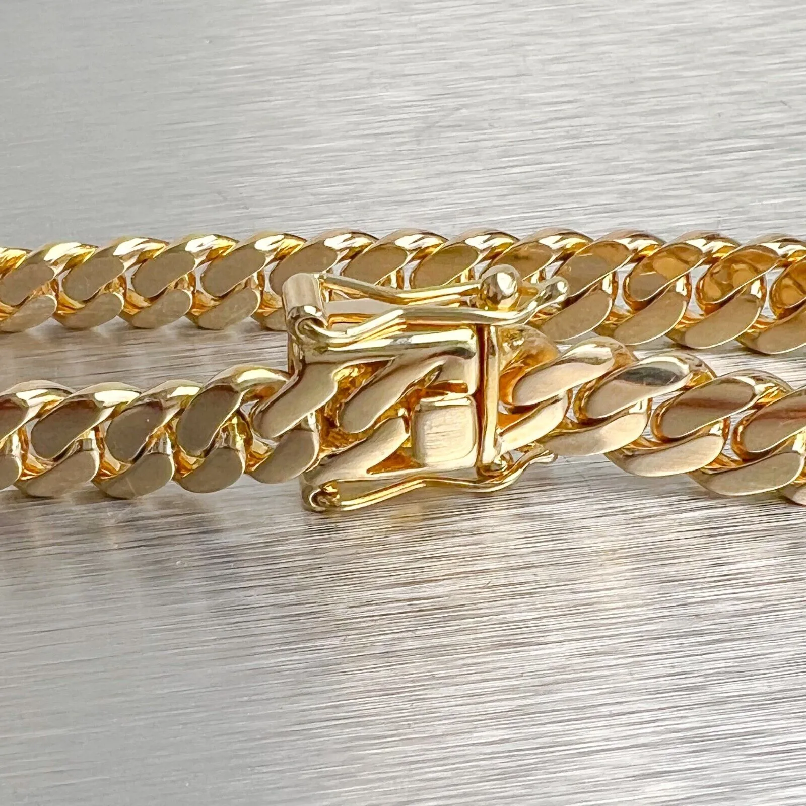 14k Yellow Gold Miami Cuban Link 8.15mm Bracelet 7.00" 36.7g w/ Hidden Box Clasp