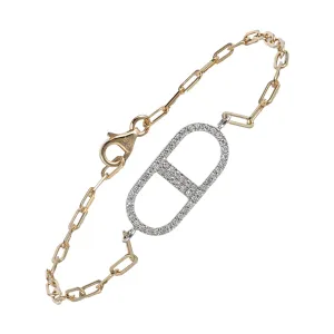 14Kt White Gold Diamond 1/7Ctw Bracelet