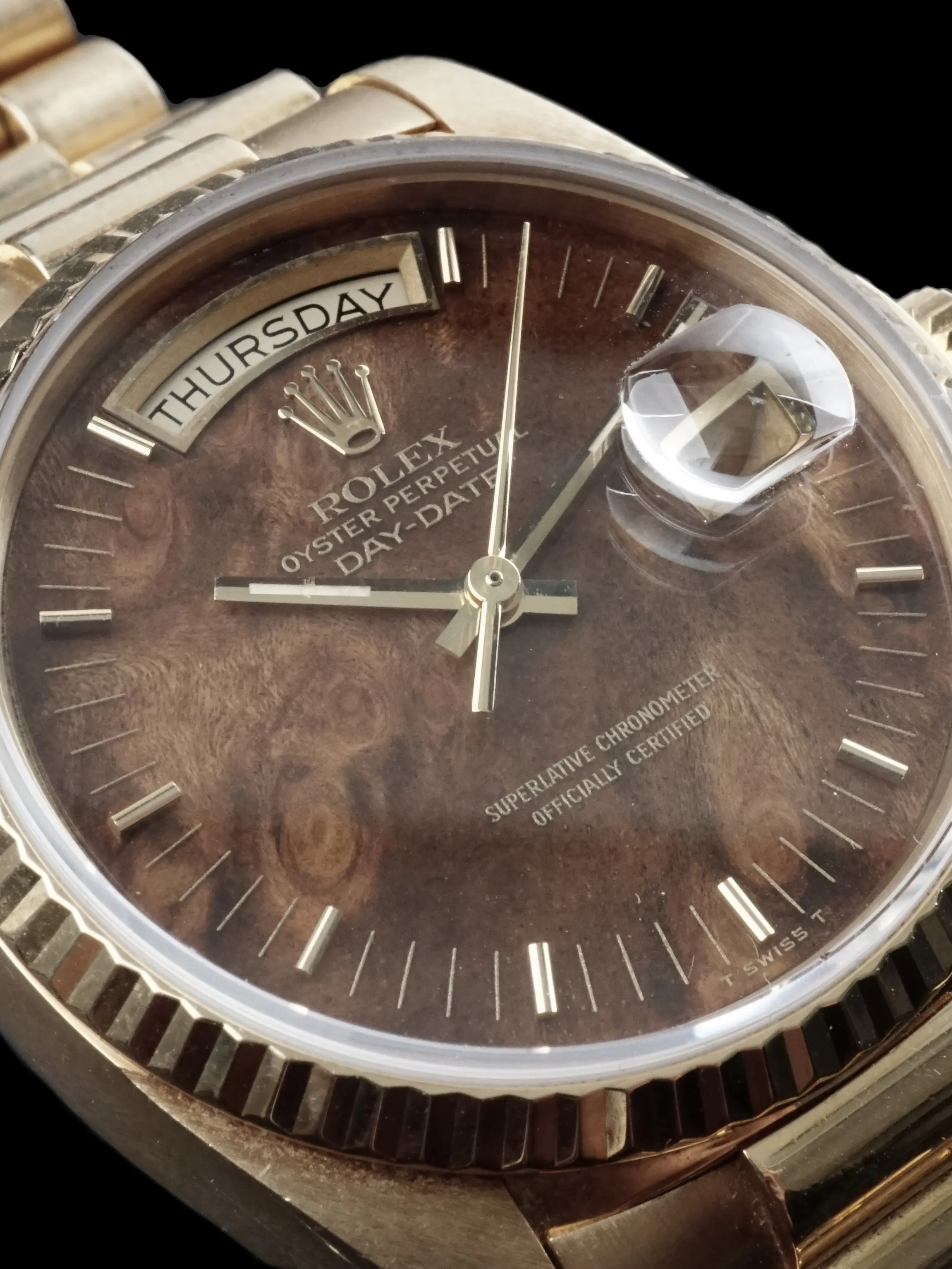 1979 Rolex Day-Date (Ref. 18038) “Burlwood Dial”