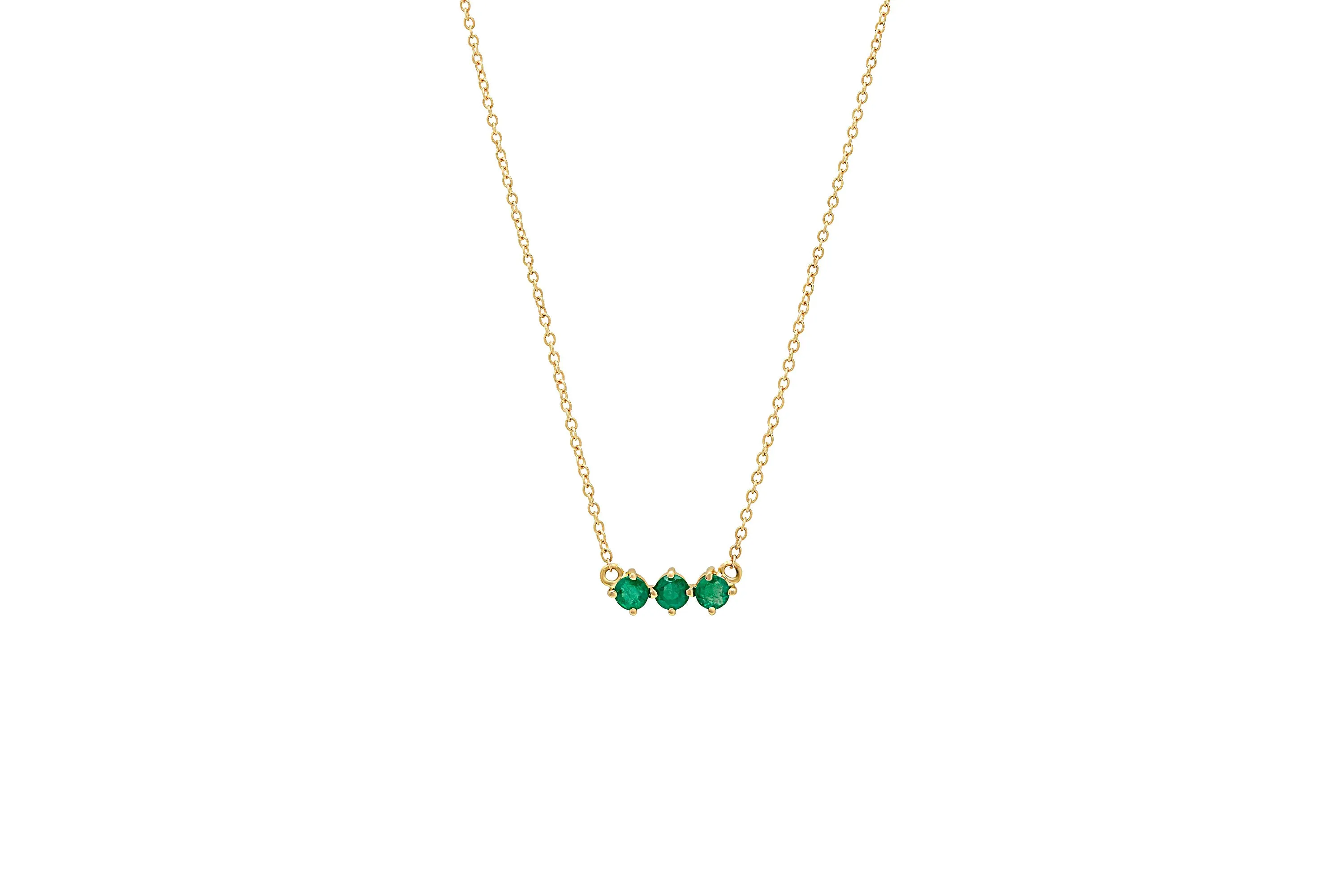 3 & 5 Emerald Necklace
