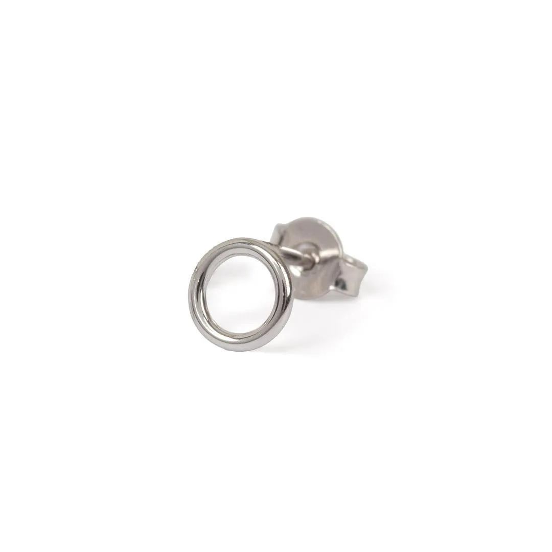9kt Gold Circle Stud Earrings