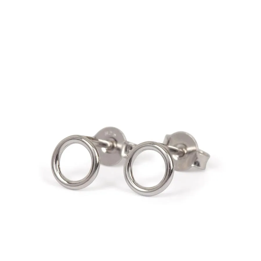 9kt Gold Circle Stud Earrings