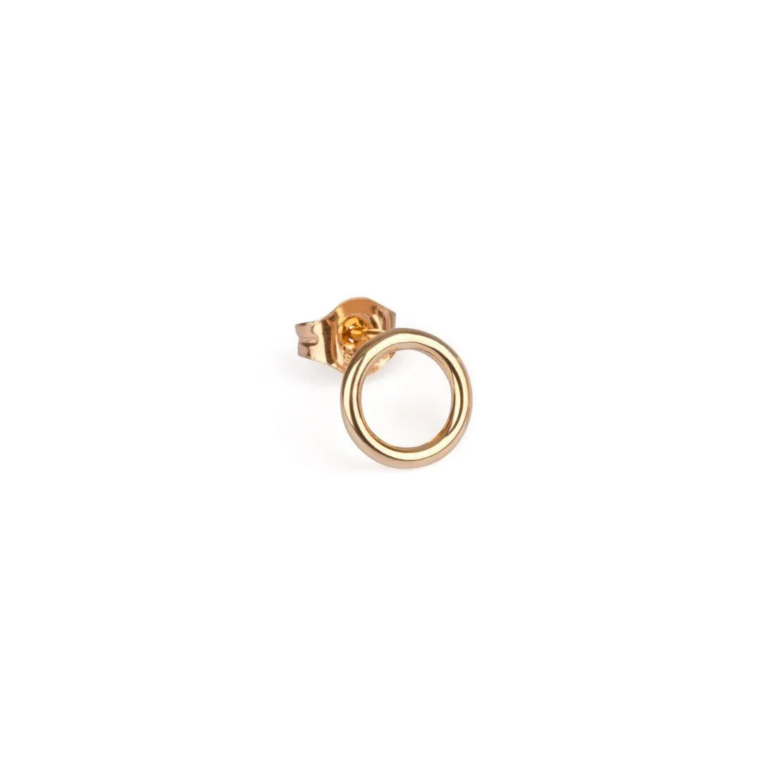 9kt Gold Circle Stud Earrings