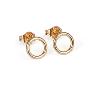 9kt Gold Circle Stud Earrings