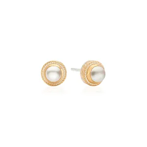 Anna Beck Pearl Stud Earrings - Gold Plated