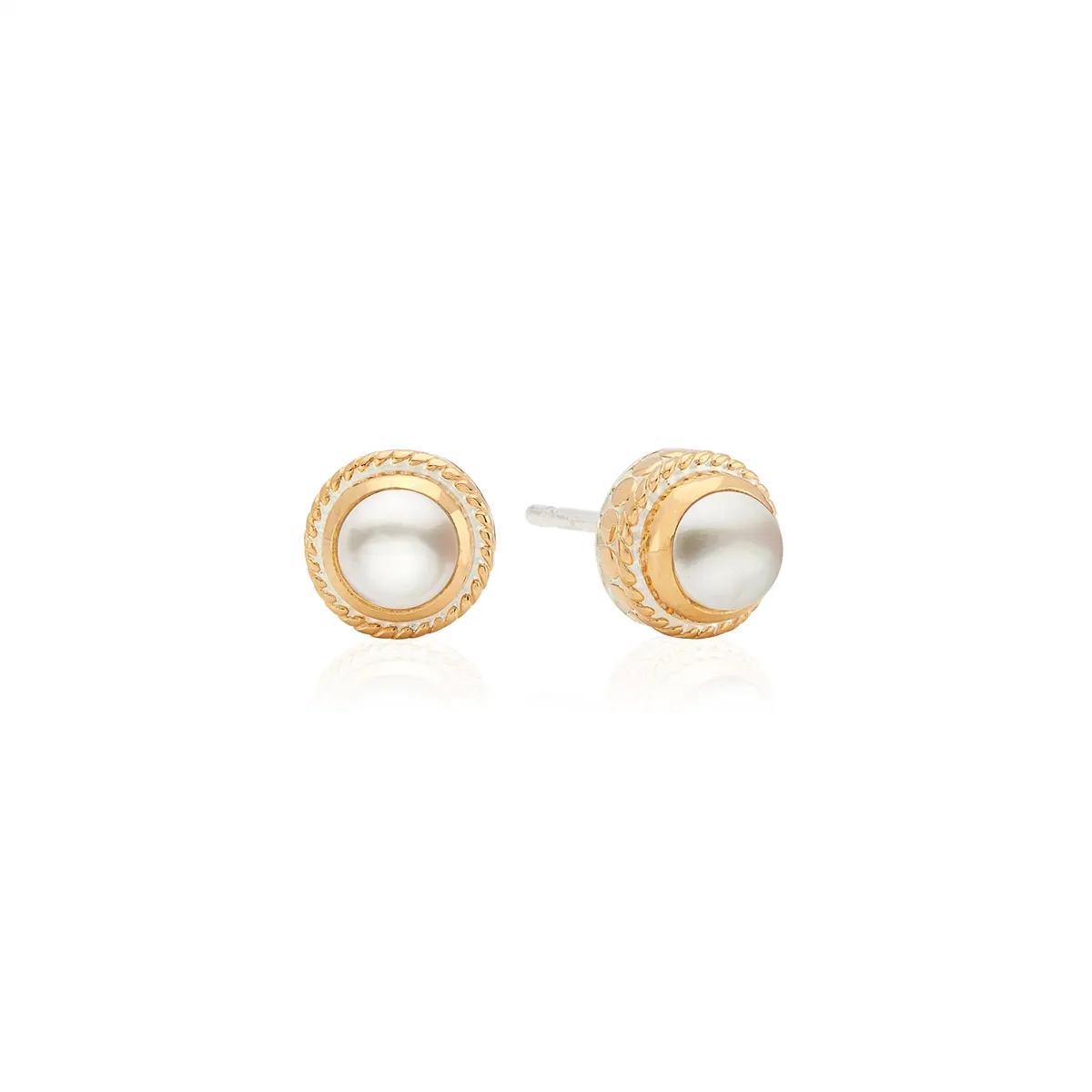 Anna Beck Pearl Stud Earrings - Gold Plated