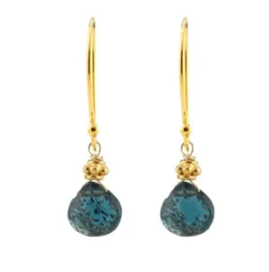 AVF Gold Indigo Kyanite Drop Earrings (SI6778)