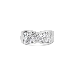 Baguette Diamond Overlap Ring