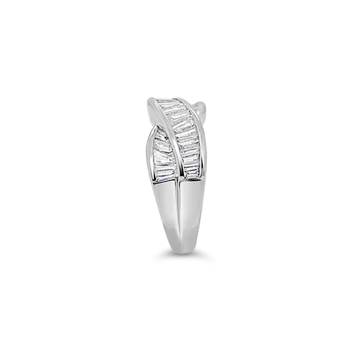 Baguette Diamond Overlap Ring