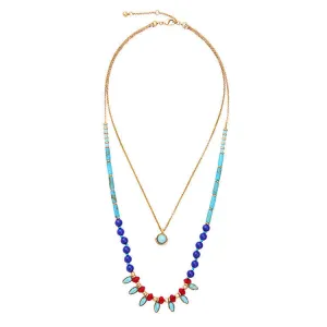 Beaded Layered Boho Necklace