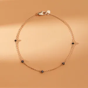 Black Diamond Station Bracelet, Poppy