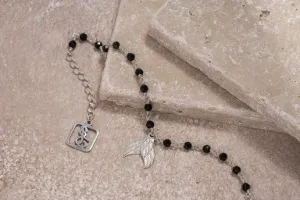 Bracelet With Black Onyx & Wings