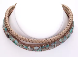 Braided Choker with Stones