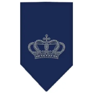 Crown Rhinestone Bandana Navy Blue large