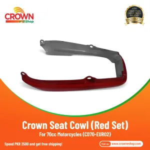 Crown Seat Cowl (Red Set) for 70cc Motorcycles (CD70-EURO2)