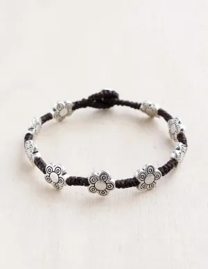 Daisy Etched Alloy Bracelet