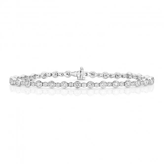 Diamond Jewellery 18ct White Gold Diamond Bracelet BDQ177W