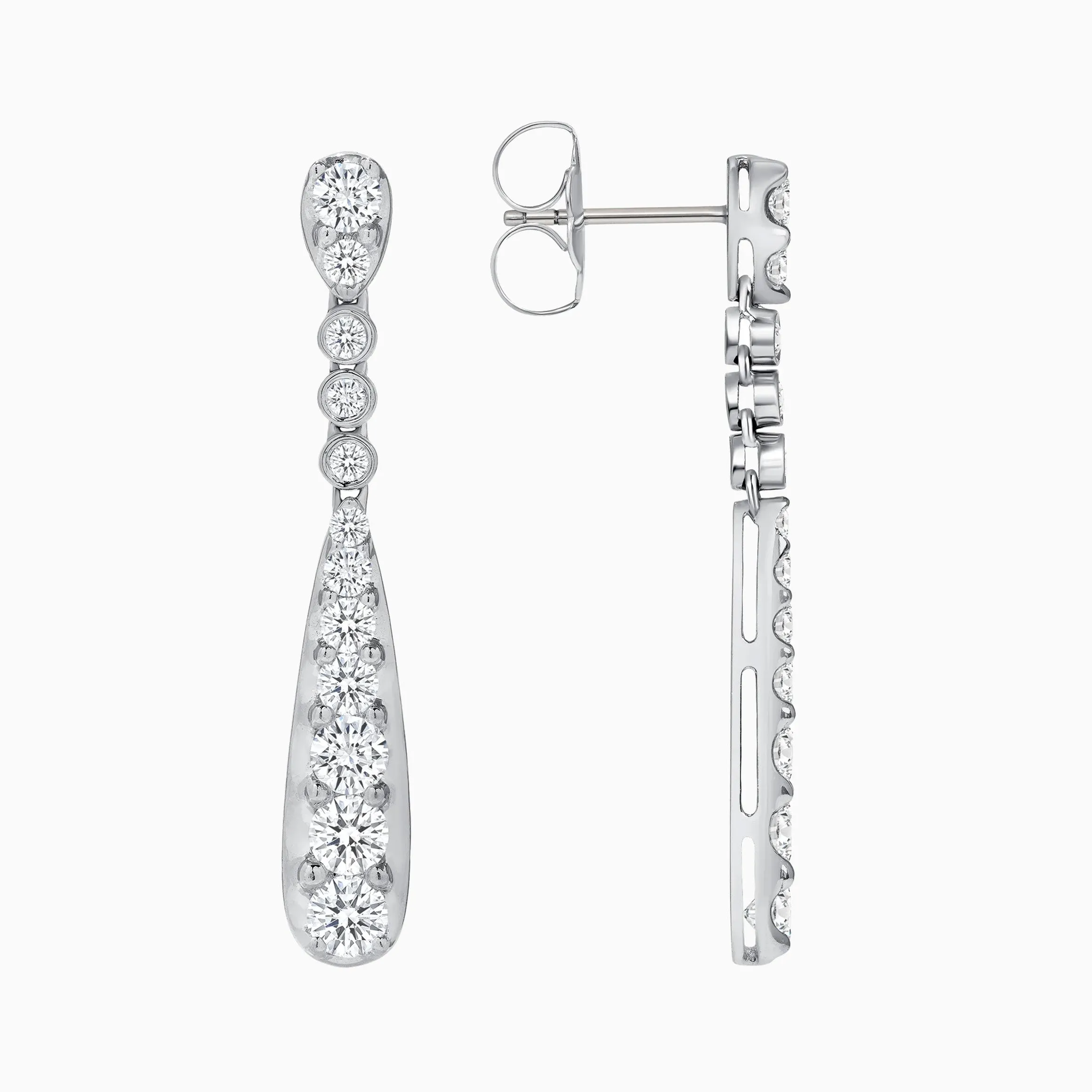 Diamond Platinum Earrings