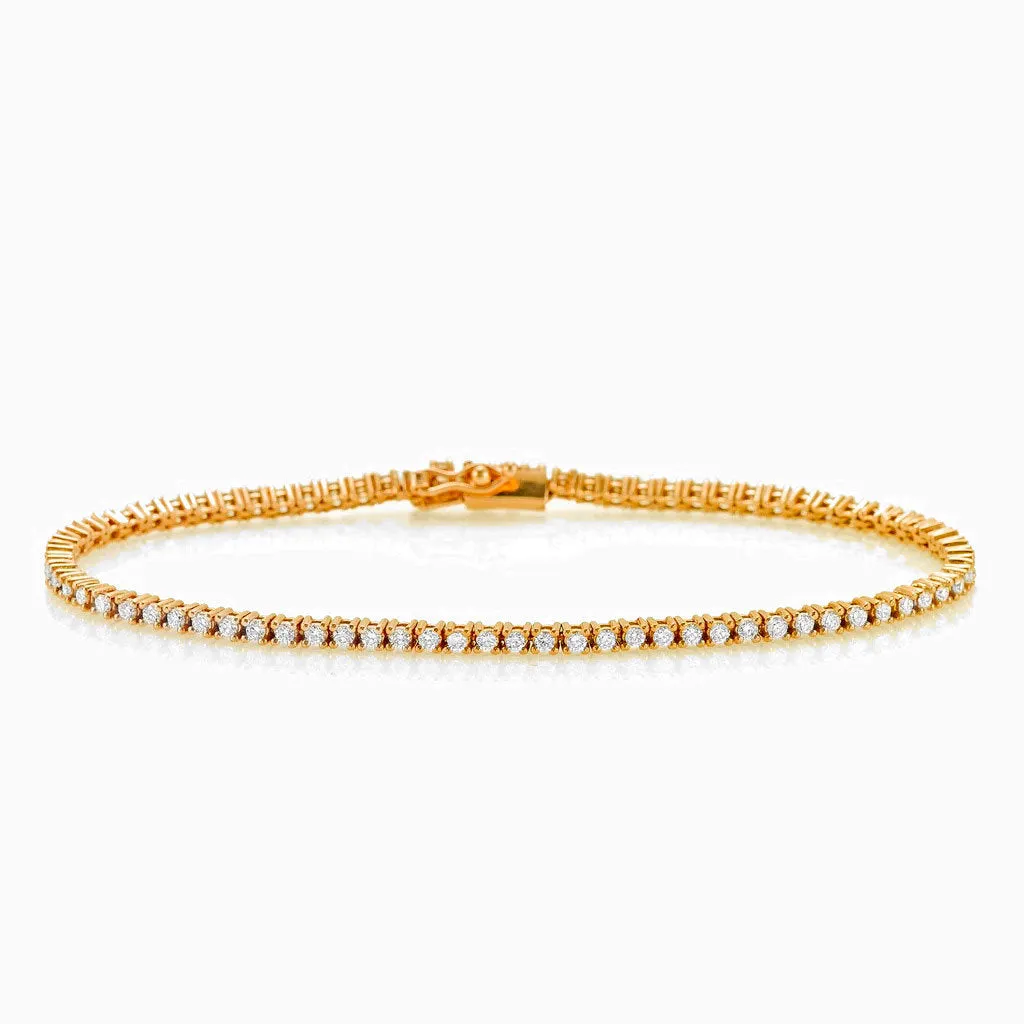 Diamond Tennis Bracelet (1.50 ct.) 1.7 mm 4-Prongs Setting in 14K Gold