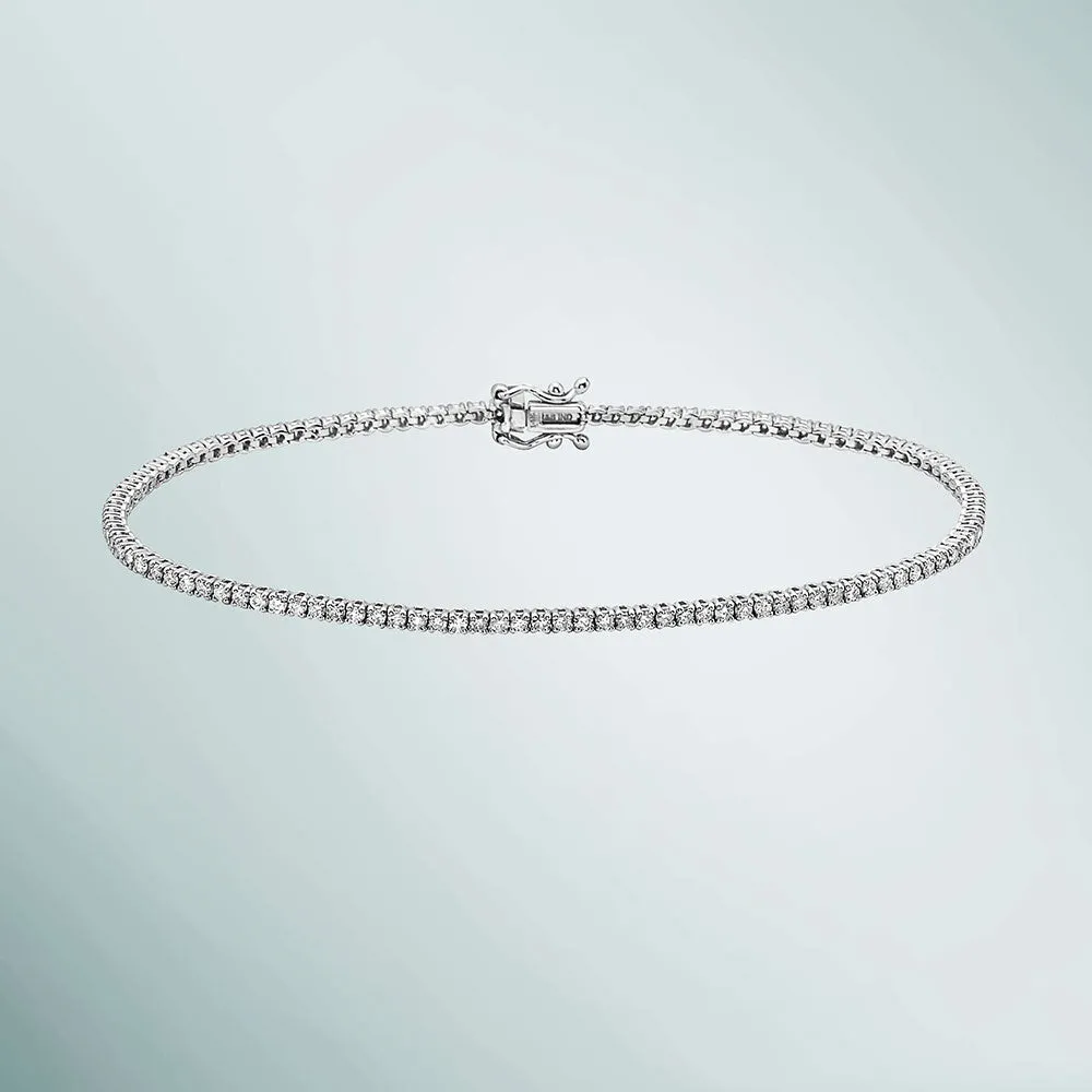 Diamond Tennis Bracelet (1.50 ct.) 1.7 mm 4-Prongs Setting in 14K Gold