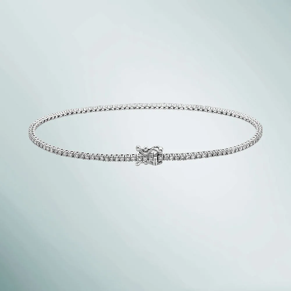 Diamond Tennis Bracelet (1.50 ct.) 1.7 mm 4-Prongs Setting in 14K Gold