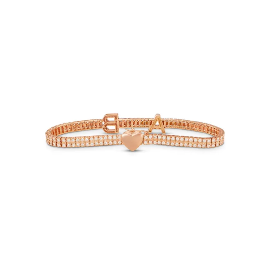 Double Row Diamond Tennis Bracelet