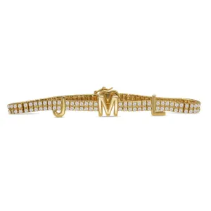 Double Row Diamond Tennis Bracelet