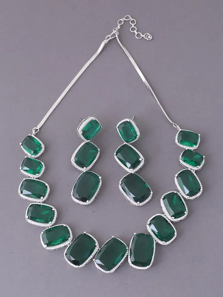 Emerald  Cilicia Zirconia Jewellery Set