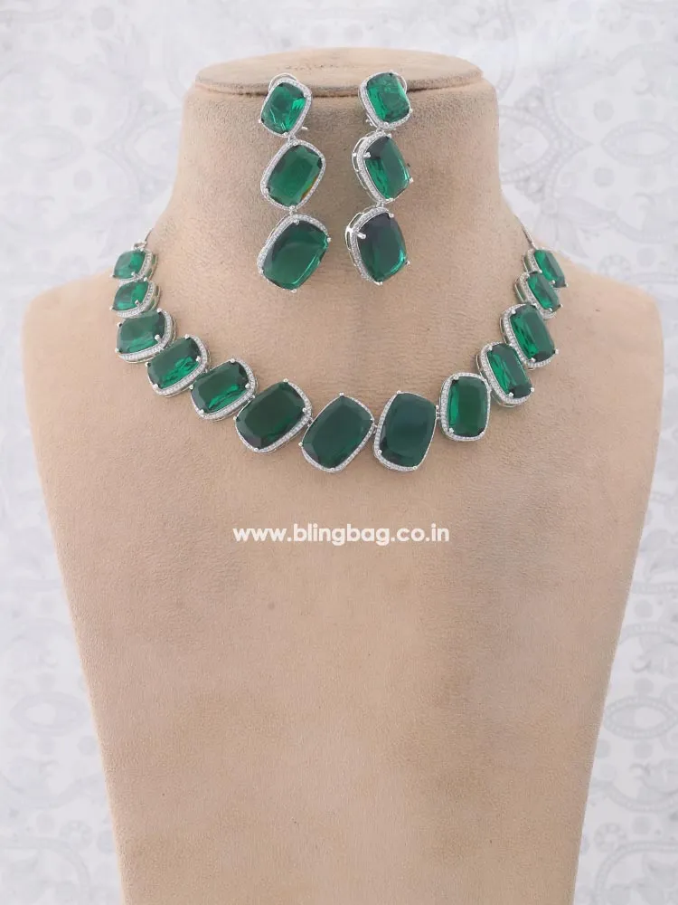 Emerald  Cilicia Zirconia Jewellery Set