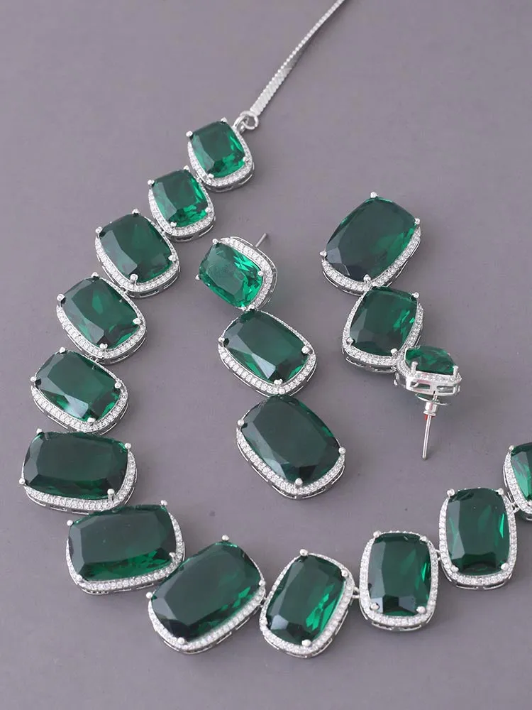 Emerald  Cilicia Zirconia Jewellery Set