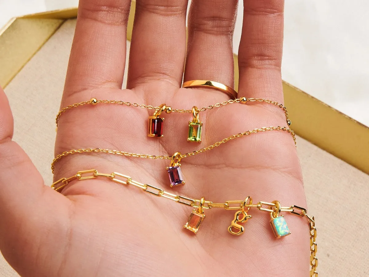 Emerald Necklace Charm