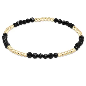 Enewton blissful pattern 2.5mm bead bracelet - faceted onyx
