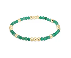 Enewton Worthy Pattern 3mm Bead Bracelet- Green Onyx