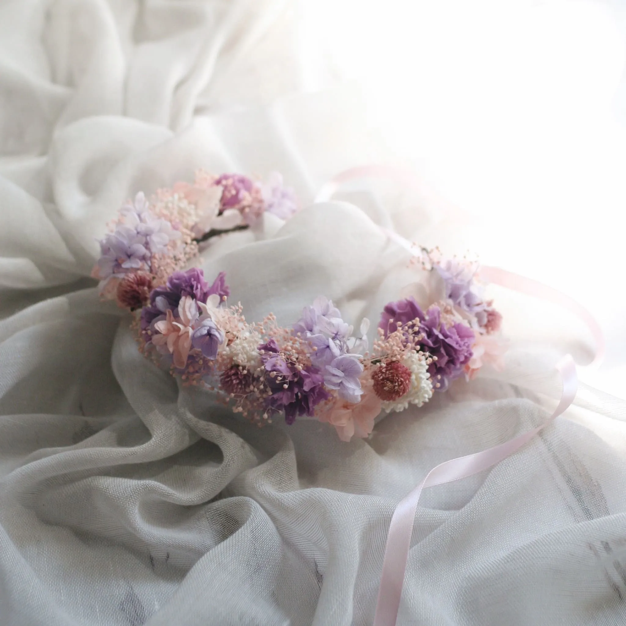 Everlasting Flower Crown LAVENDER LILAC