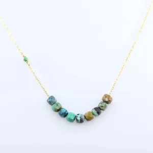 Faceted Green Turquoise Necklace