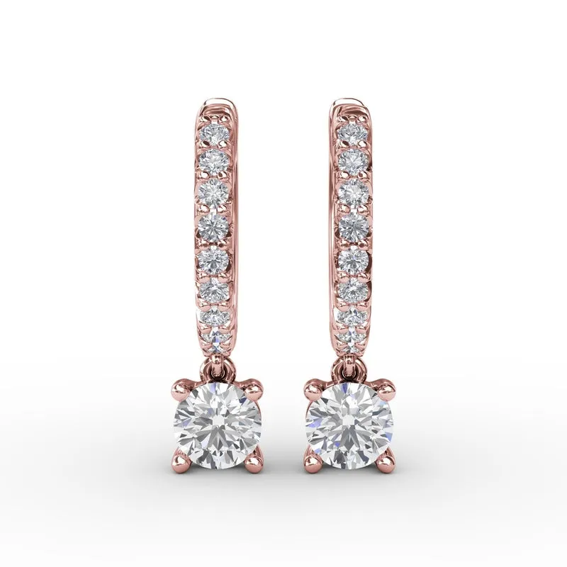 Fana Single Diamond Drop Earrings