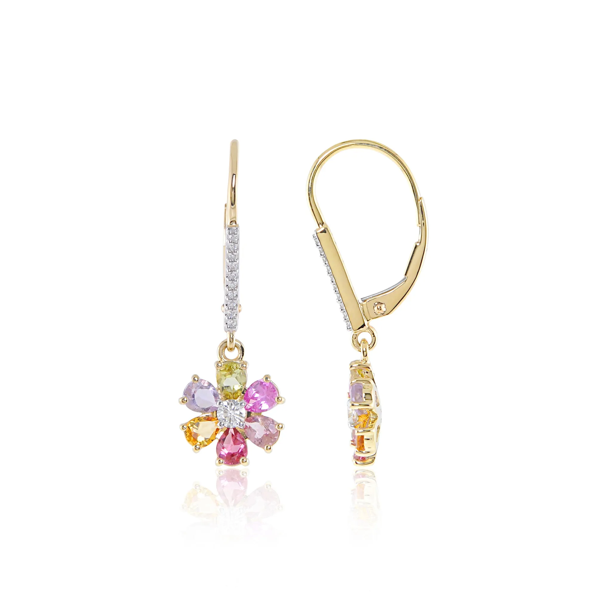 Flora 14K Gemstone Dangle Earrings