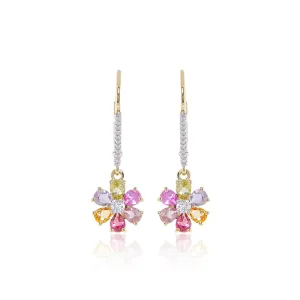 Flora 14K Gemstone Dangle Earrings