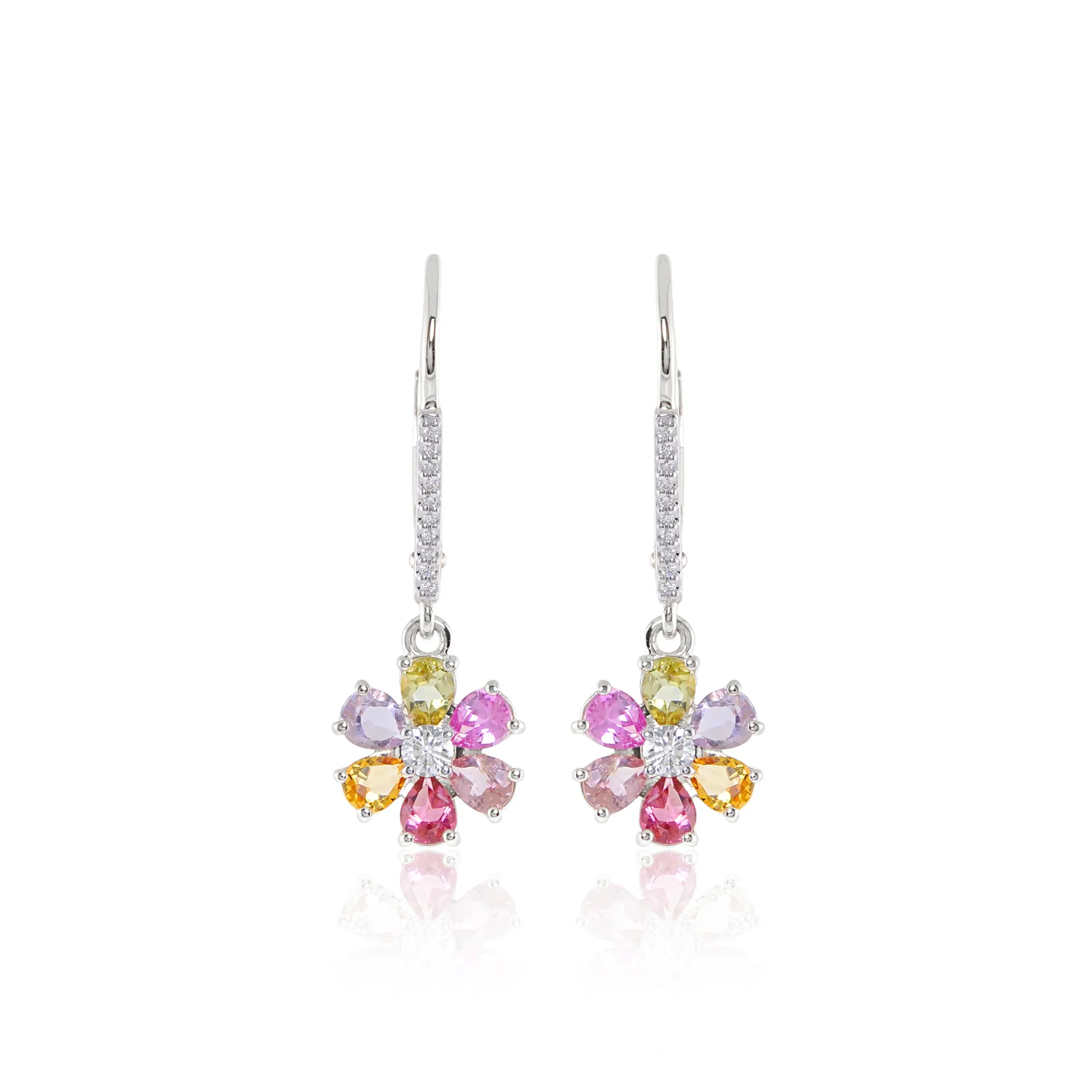 Flora 14K Gemstone Dangle Earrings