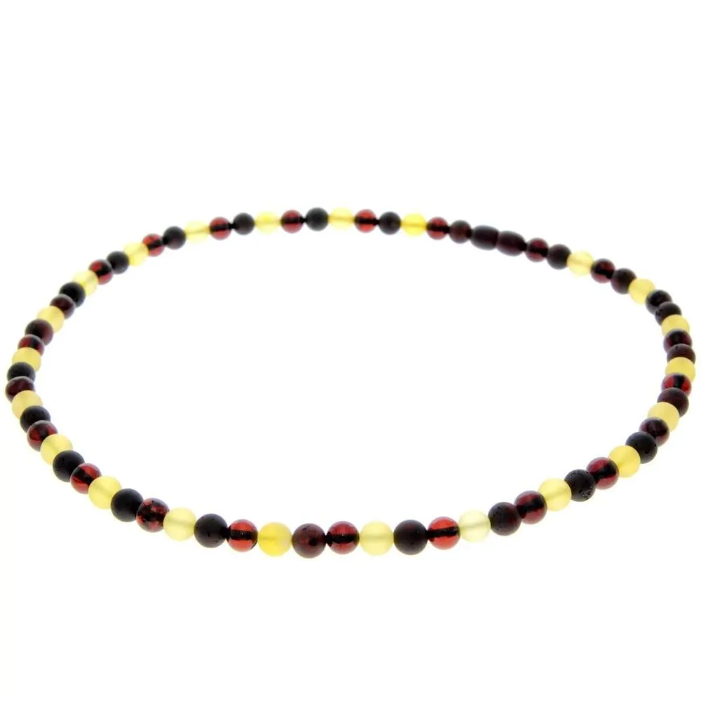 Genuine Baltic Amber Round Beads for Men / Unisex Beaded Necklace. MB022
