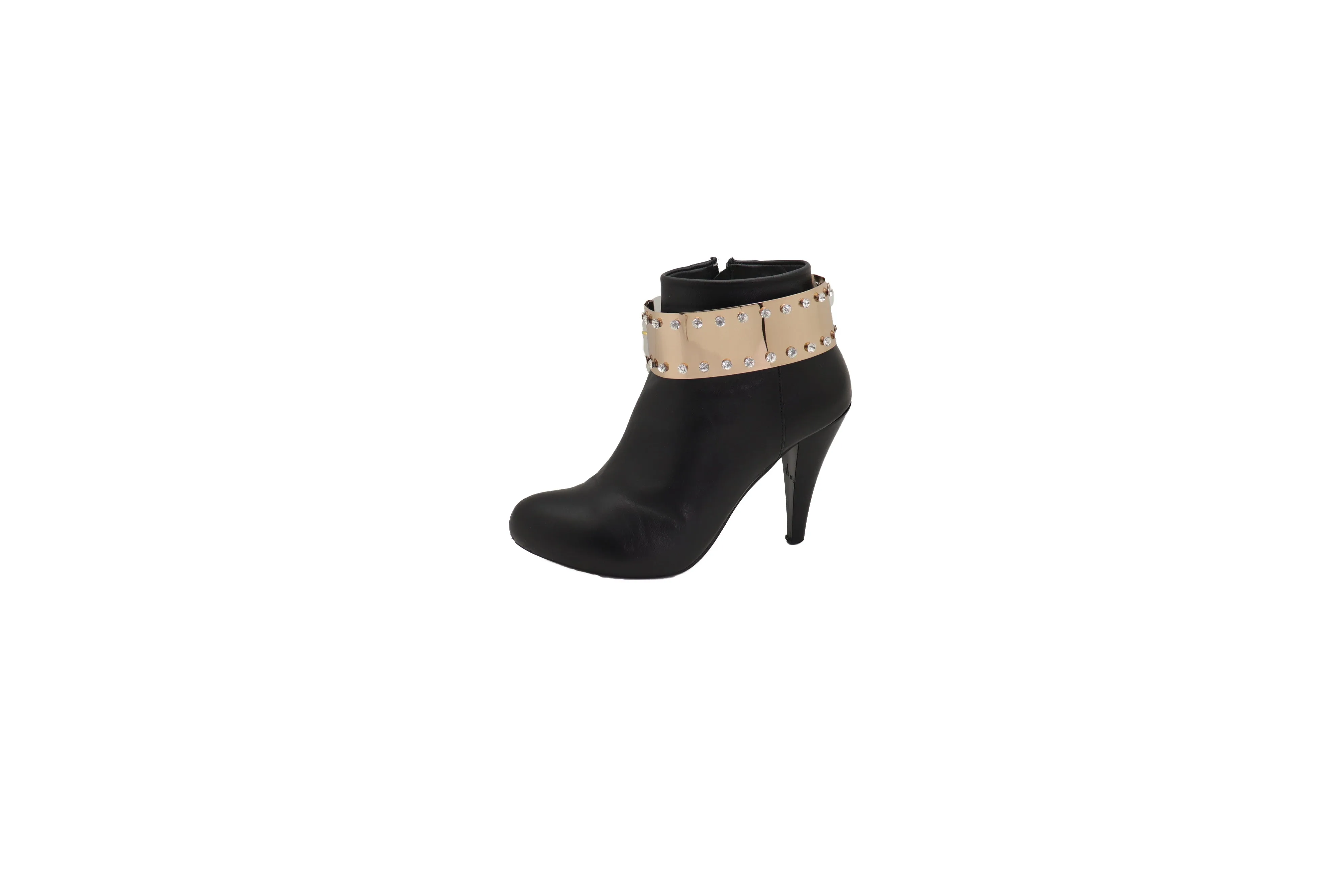 Gold Metal Bling Plate Chain Boot Bracelet Strap Shoe Charm Anklet Band