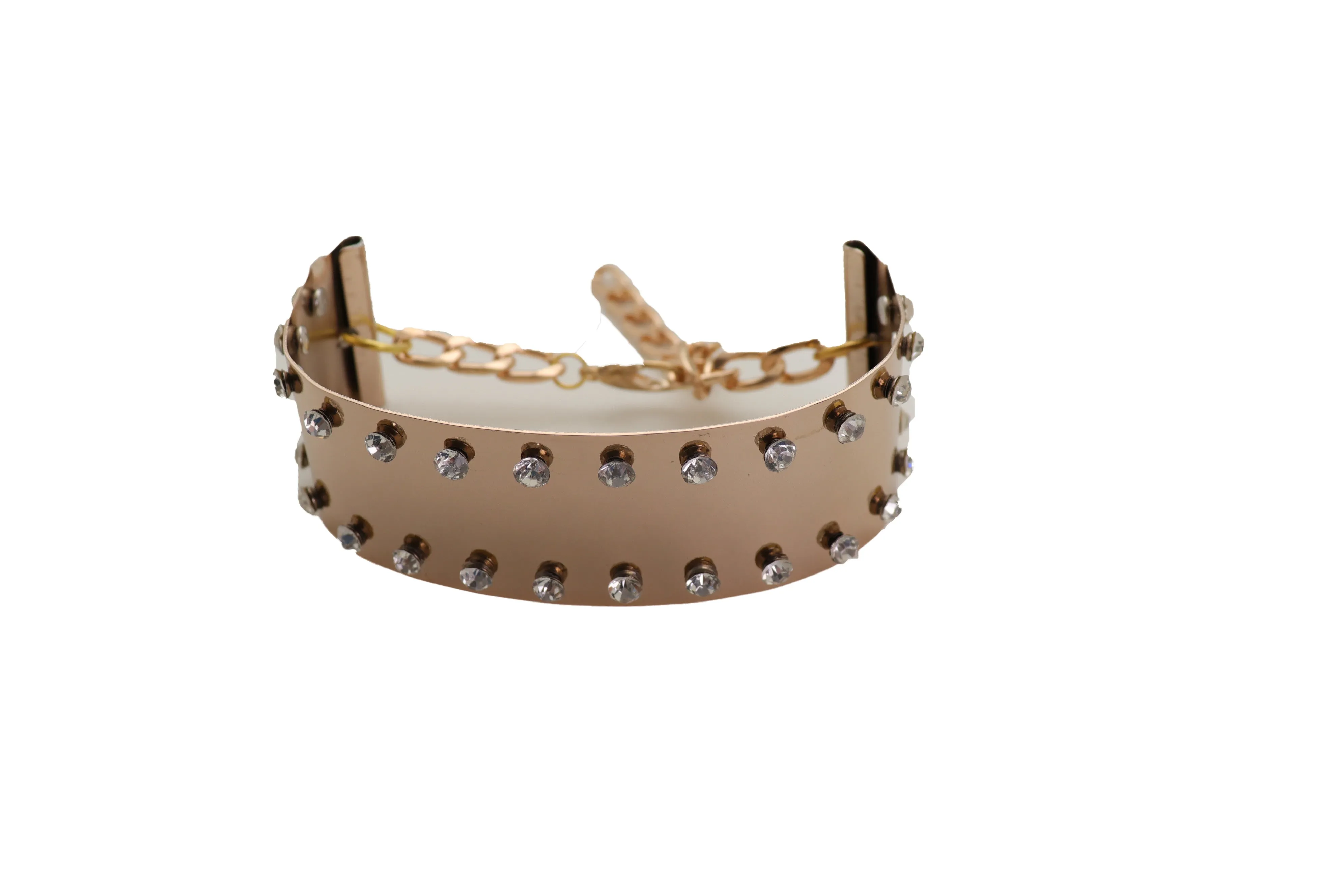 Gold Metal Bling Plate Chain Boot Bracelet Strap Shoe Charm Anklet Band