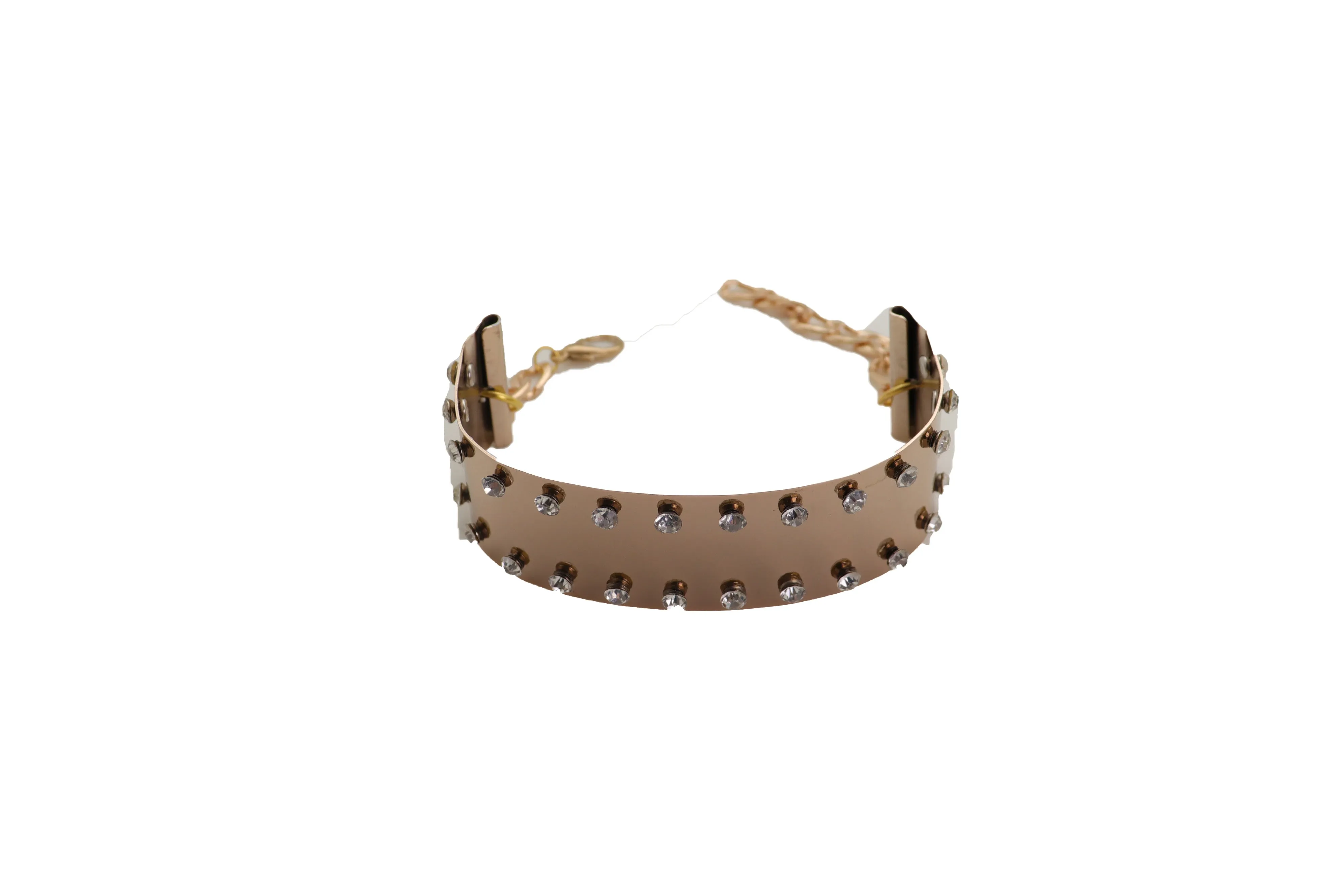 Gold Metal Bling Plate Chain Boot Bracelet Strap Shoe Charm Anklet Band