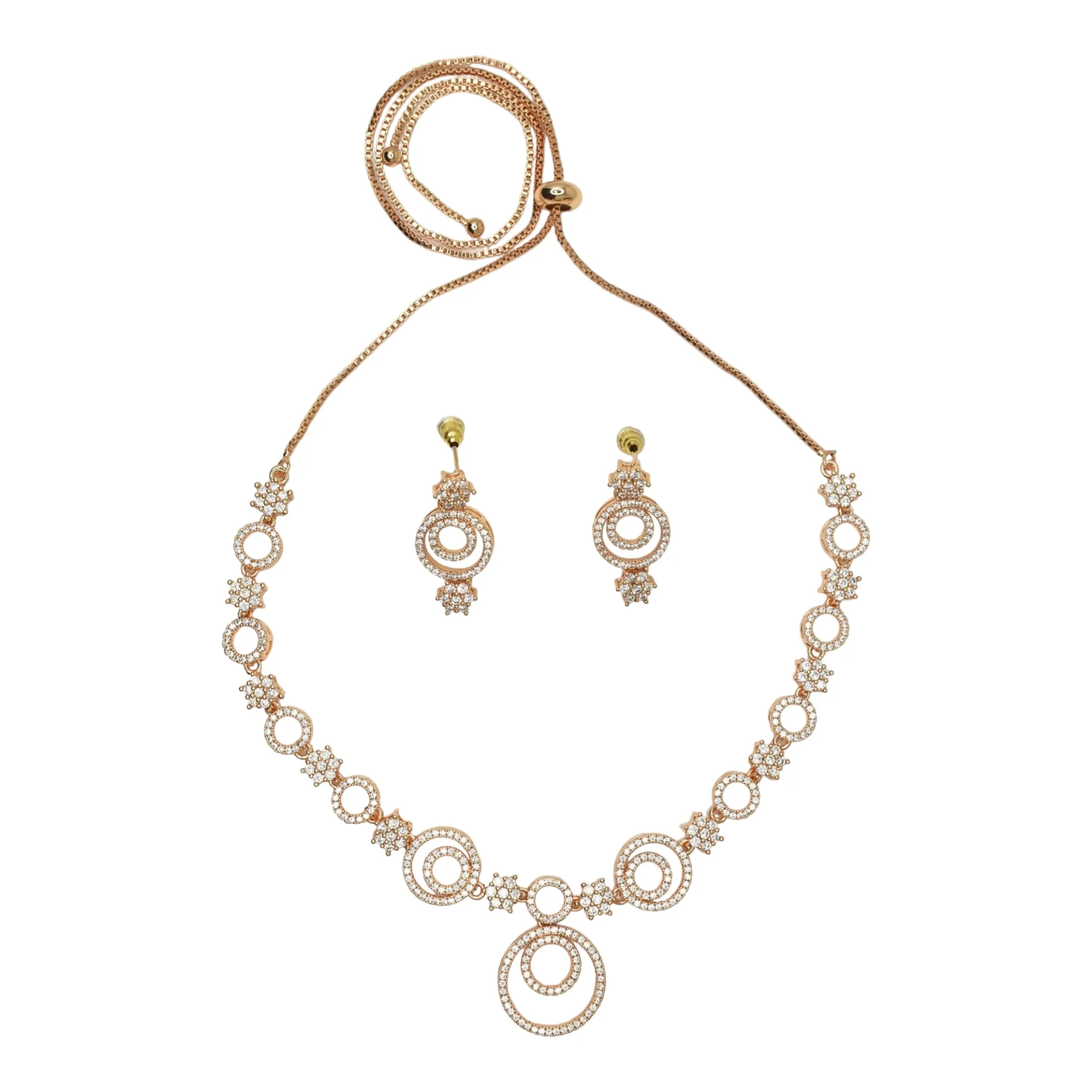 Graceful Rosegold Necklace Set