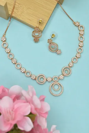 Graceful Rosegold Necklace Set