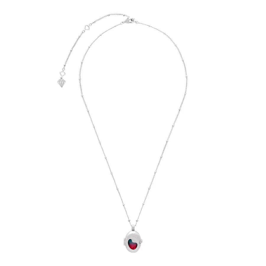Healing Ombre Fuchsia & Turquoise Silver Locket Necklace